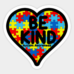 Autism Be Kind Women Men Kids Be Kind Autism Awareness Sticker